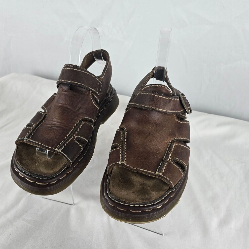 Dr. Martens Sandals Women’s 6 Brown Leather Buckle Vintage Y2K